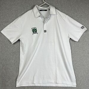 Rockwell Golf Men’s XL Polo White VGF Embroidered Logo Poly Cotton Blend